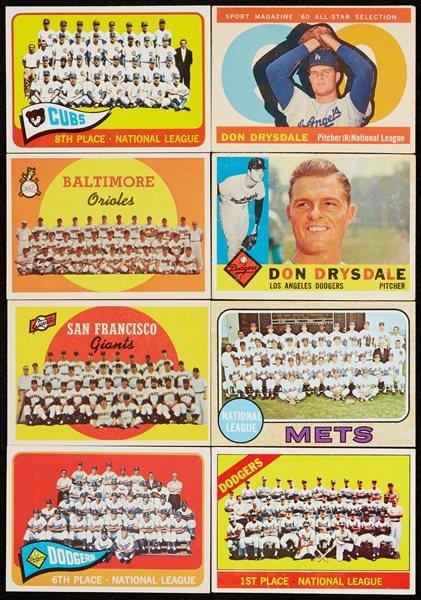 1950’s and 1960’s Vintage Topps, HOFers, Huge Array of High-Grade Checklists and Team Cards