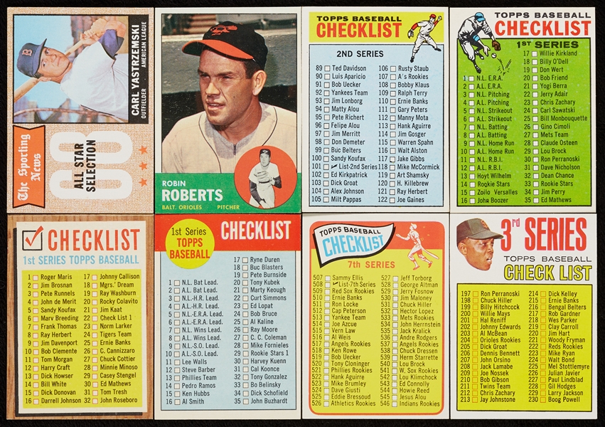 1950’s and 1960’s Vintage Topps, HOFers, Huge Array of High-Grade Checklists and Team Cards