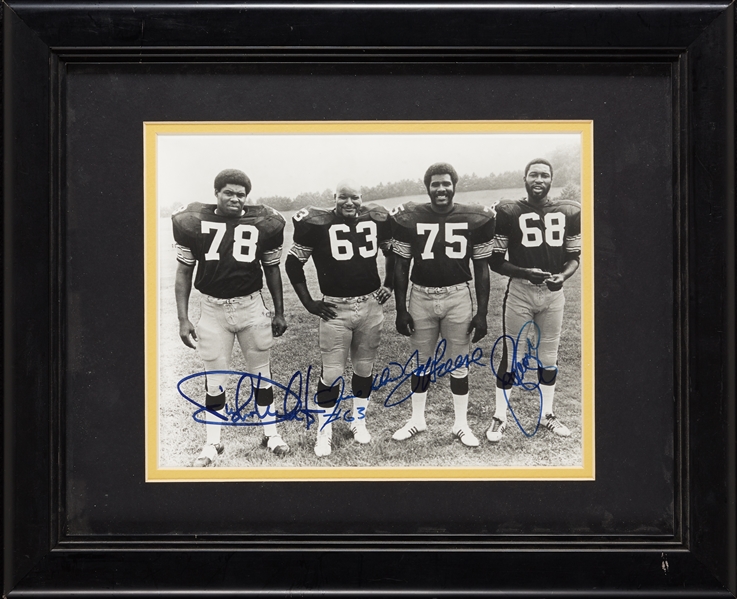 Pittsburgh Steel Curtain Signed 8x10 Photo with Greene, Greenwood White & Holmes (4) (PSA/DNA)