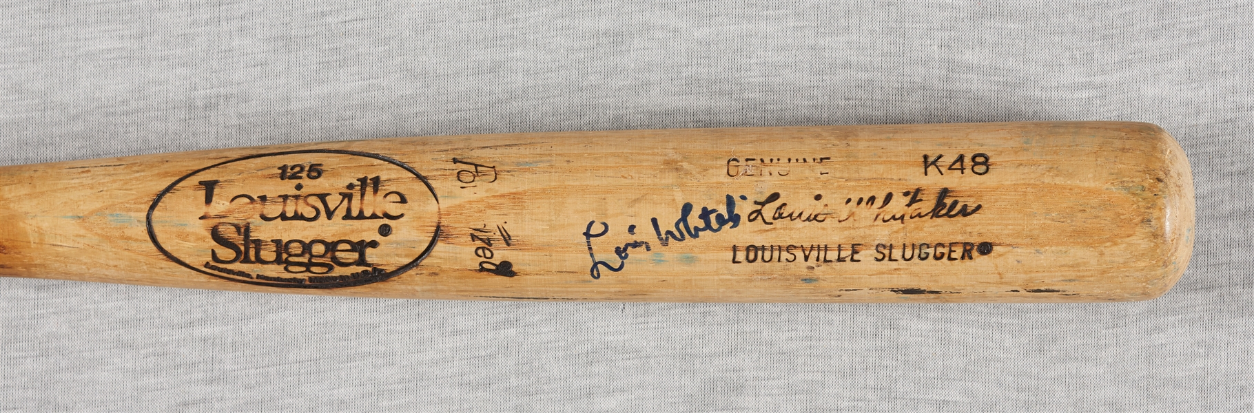 Lou Whitaker 1986-89 Game-Used & Signed Louisville Slugger Bat (BAS)