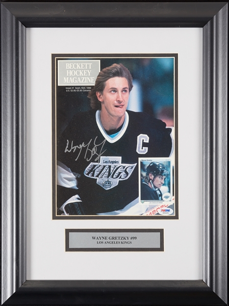 Wayne Gretzky Signed Beckett Hockey Issue No. 1 (PSA/DNA)
