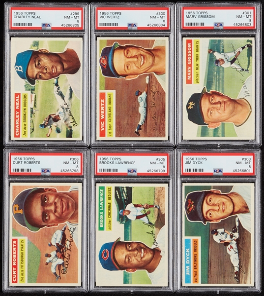 1956 Topps Baseball PSA 8 Group (20)