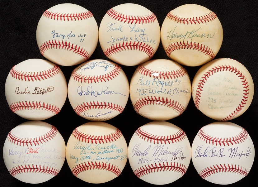 1940s-1950 Detroit Tigers Greats Signed Baseball Group (11)