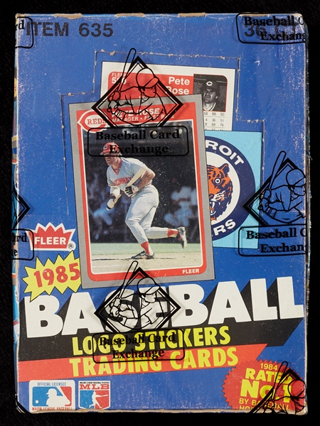 1985 Fleer Baseball Wax Box (36) (BBCE)