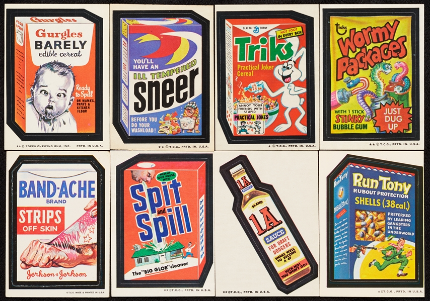 1973-74 Topps Wacky Packages Sticker Set Run (7)