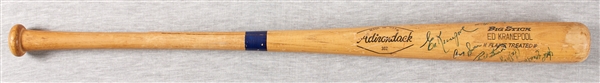 NY Mets Greats Multi-Signed Ed Kranepool Game-Used Bat (7) (BAS)