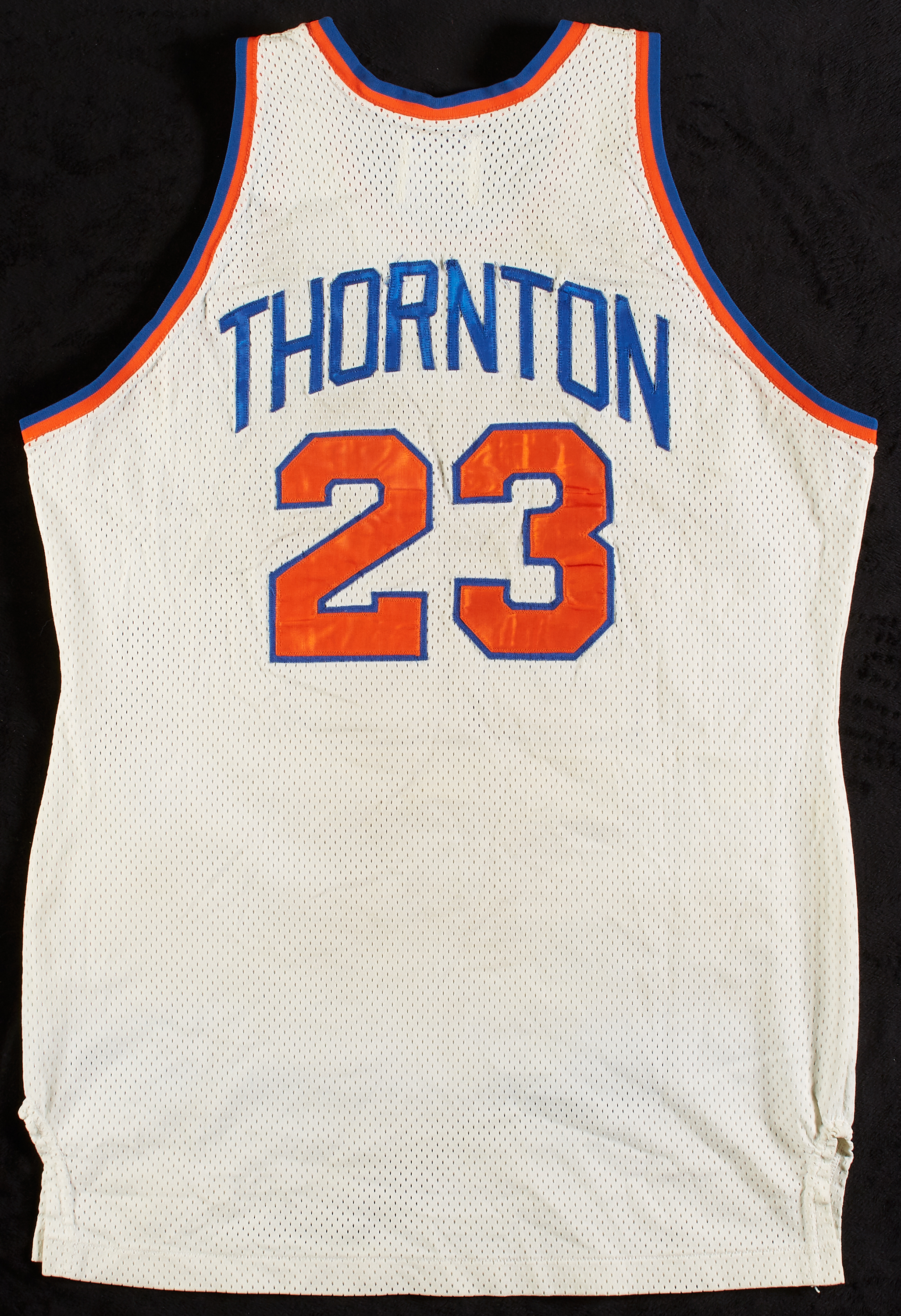 Lot Detail - Bob Thornton circa 1985-86 New York Knicks Game-Worn Home  Jersey