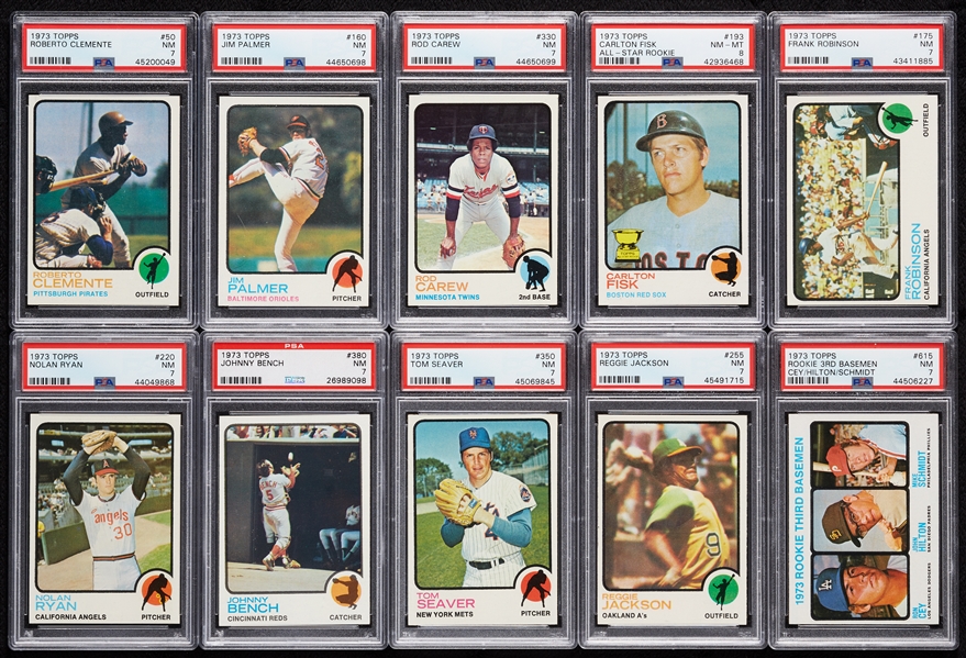 1973 Topps Baseball Complete Set, Schmidt Rookie PSA 7 (660)