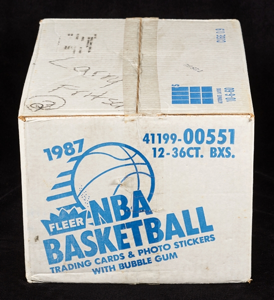 1987-88 Fleer Basketball Wax Box Sealed Case (12/36) (Fritsch/BBCE)
