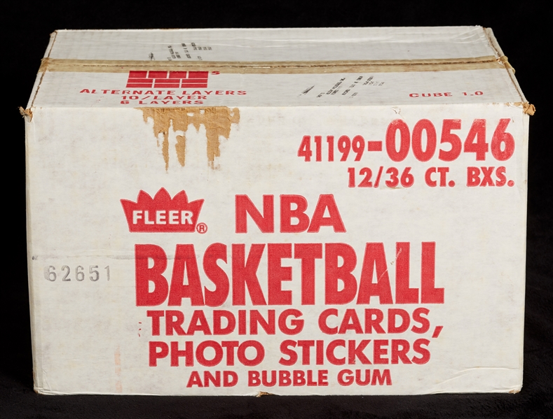1986-87 Fleer Basketball Wax Box Sealed Case (12/36) (Fritsch/BBCE)