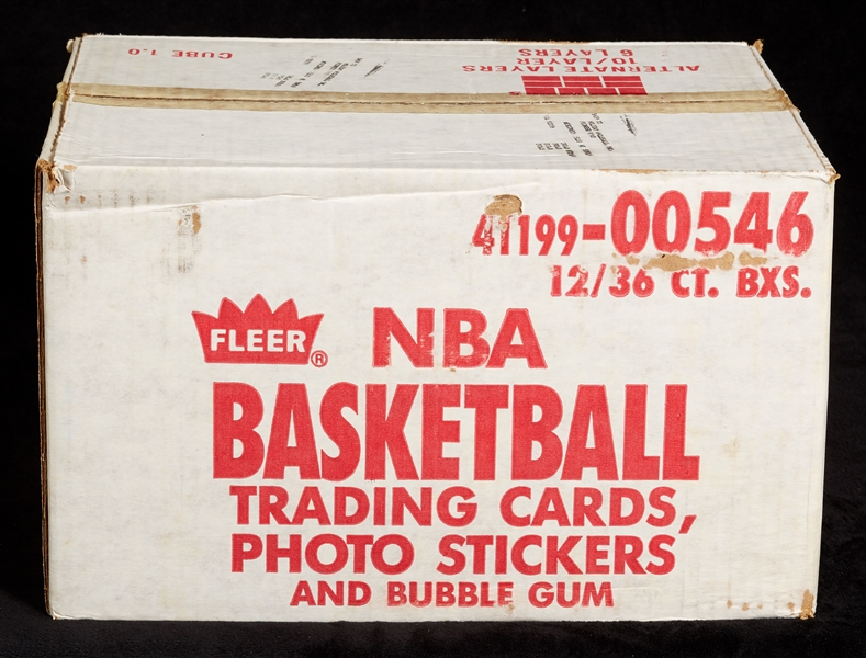 1986-87 Fleer Basketball Wax Box Sealed Case (12/36) (Fritsch/BBCE)