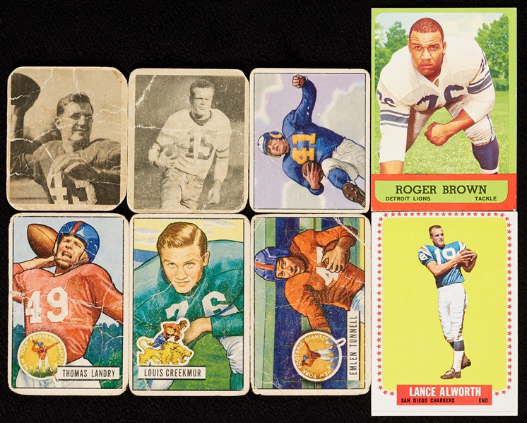 1948-52 Bowman Football and 1958-65 Topps Group With HOFers, Rookies (104)