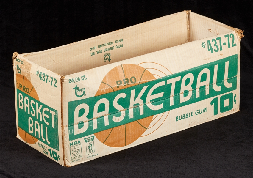1972-73 Topps Basketball Wax Box Empty Case