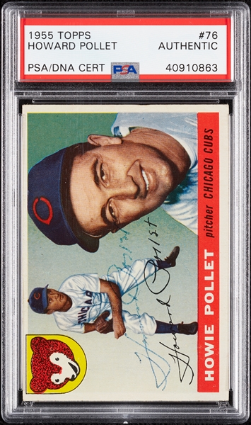 Howie Pollet Signed 1955 Topps No. 76 (PSA/DNA)