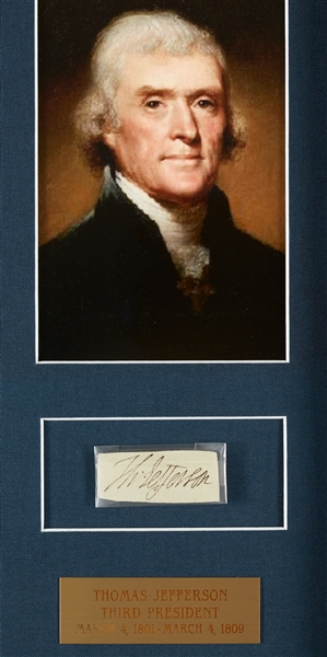 First Six US Presidents Cut Signature Display with George Washington (BAS)