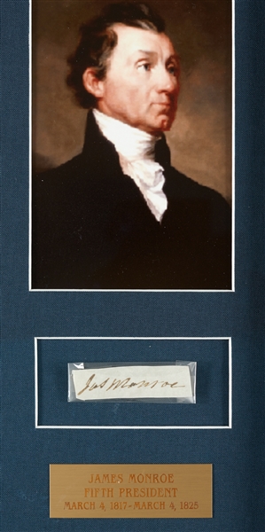 First Six US Presidents Cut Signature Display with George Washington (BAS)