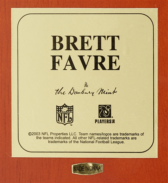 Large Brett Favre Danbury Mint Statue in Original Box
