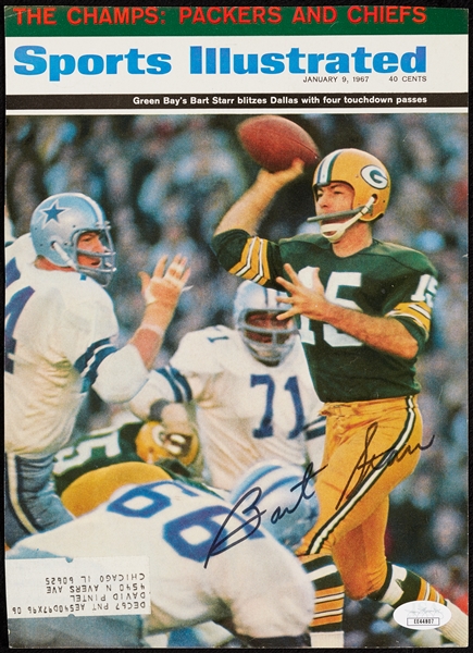 Bart Starr Signed Sports Illustrated Cover (1967) (JSA)