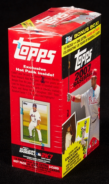 2007 Topps Wal-Mart Series 1 Baseball Bonus Boxes Group (10)