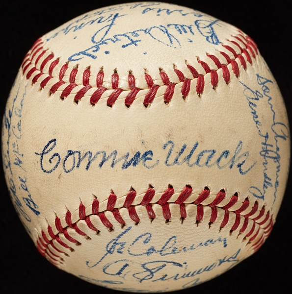 1947 Philadelphia Athletics Team-Signed OAL Baseball (25) (BAS)