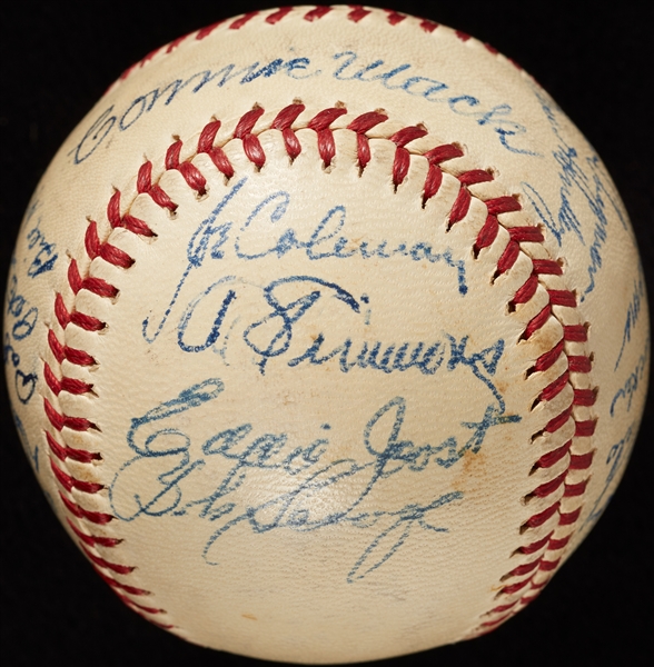 1947 Philadelphia Athletics Team-Signed OAL Baseball (25) (BAS)