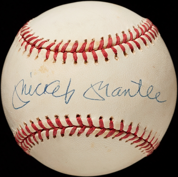 Mickey Mantle Single-Signed OAL Baseball (UDA) (JSA)