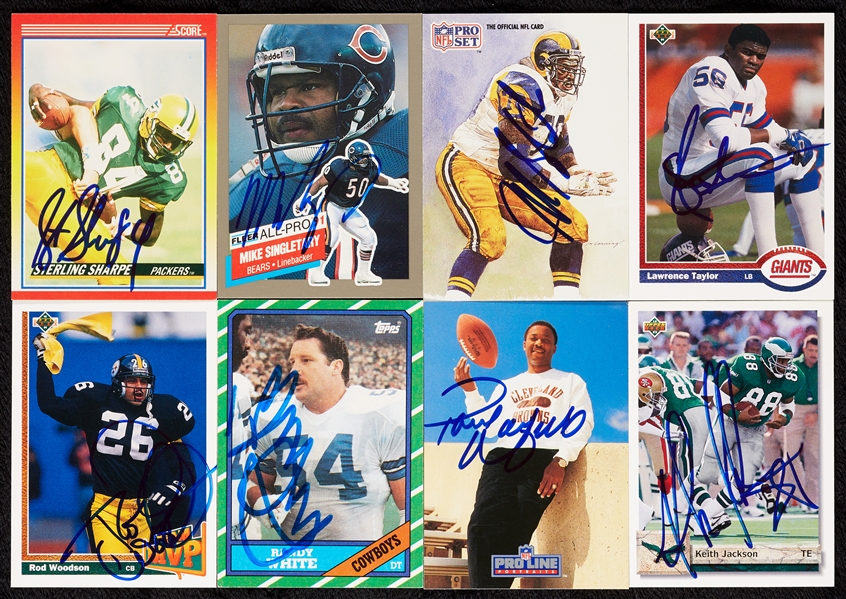 Huge Signed Late 1980/Early 1990s Football Card Group (1500)