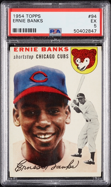 1954 Topps Ernie Banks RC No. 94 PSA 5