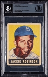 Jackie Robinson Signed 1948 Leaf RC No. 79 (BAS)