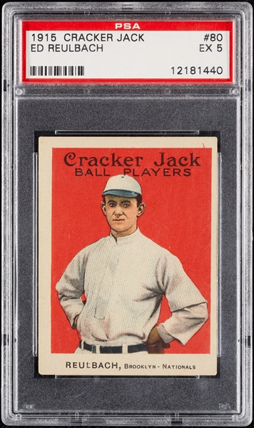 1915 Cracker Jack Ed Reulbach No. 80 PSA 5