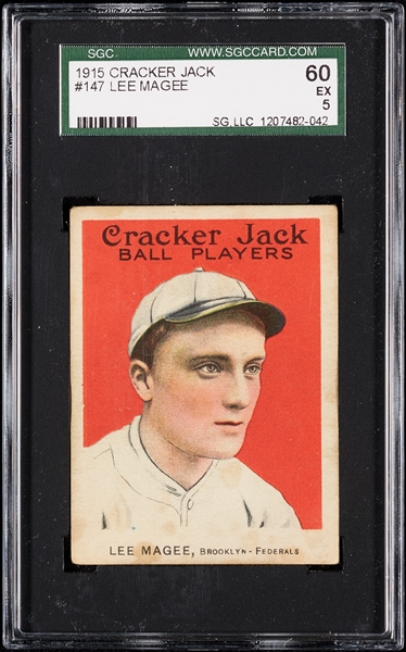 1915 Cracker Jack Lee MaGee No. 147 SGC 5