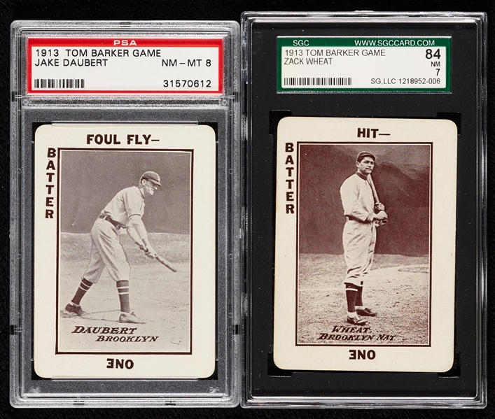 1913 Tom Barker Game Pair with Zack Wheat SGC 7 (2)