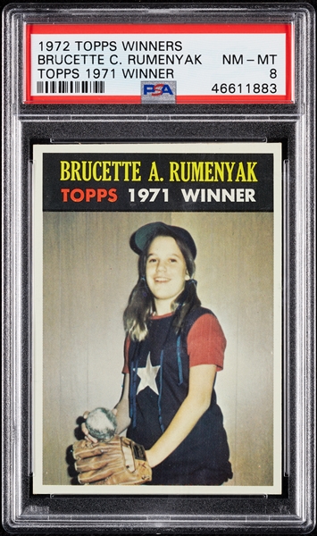 1972 Topps 1971 Winners Brucette C. Rumenyak PSA 8