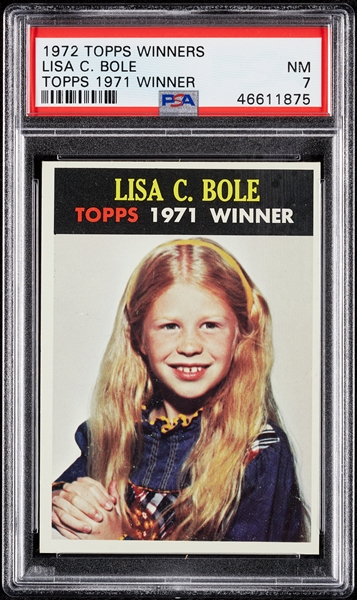 1972 Topps 1971 Winners Lisa C. Bole PSA 7