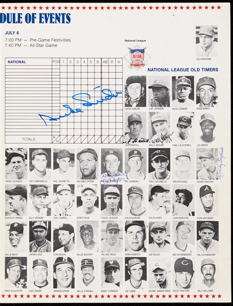 Multi-Signed 1983 All-Star & Old Timers Programs Pair (116 Signatures)