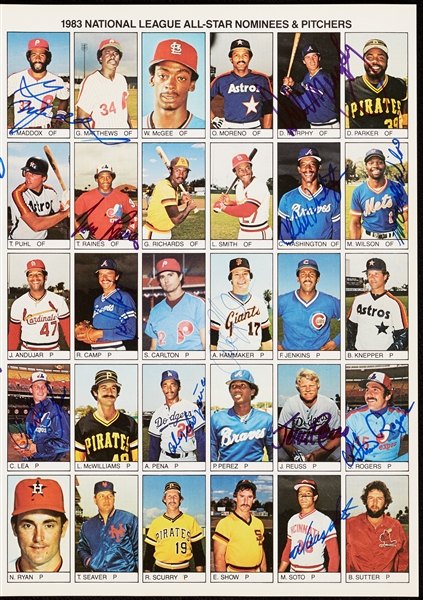 Multi-Signed 1983 All-Star & Old Timers Programs Pair (116 Signatures)