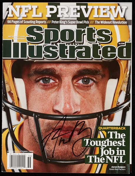 Aaron Rodgers Signed Sports Illustrated Cover (2009) (BAS)