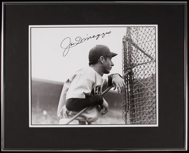 Joe DiMaggio Signed 11x14 B&W Photo from Brearley Collection (Graded BAS 9)