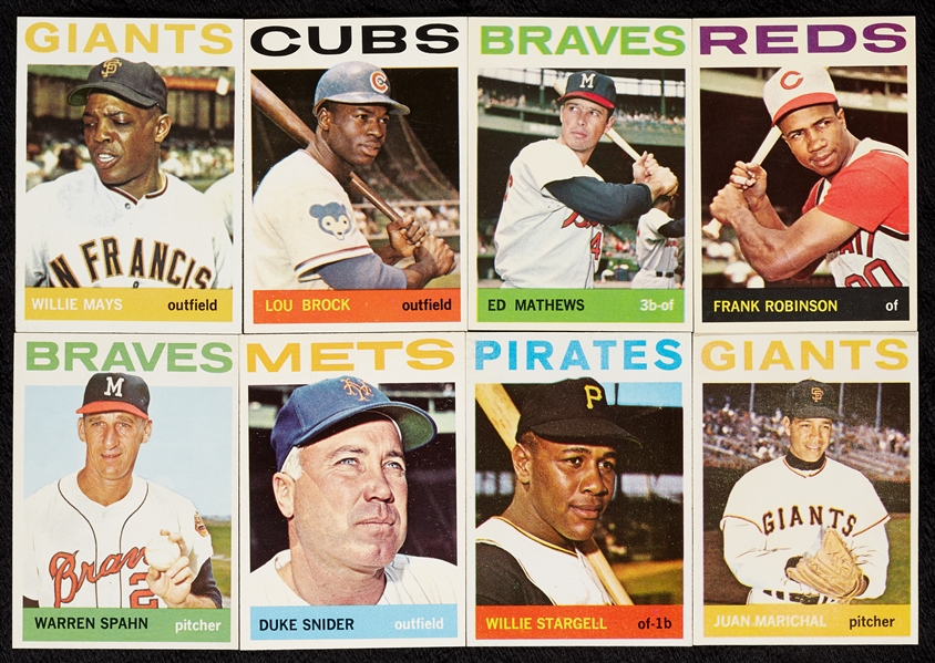 High-Grade 1964 Topps Baseball Group With Mays, 30 Highs (316)