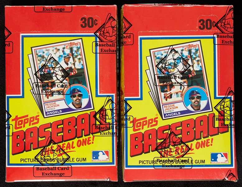 1983 Topps Baseball Michigan Test Wrap Wax Boxes Pair (2)