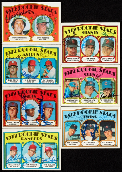 Signed 1972 Topps Rookies Complete Signed Group (7)