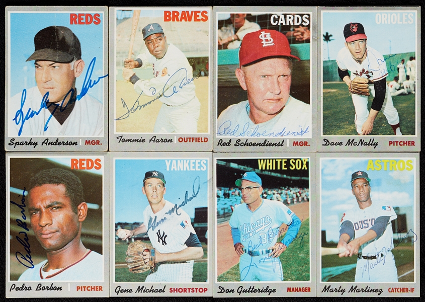 Signed 1970 Topps Baseball Card Group (74)