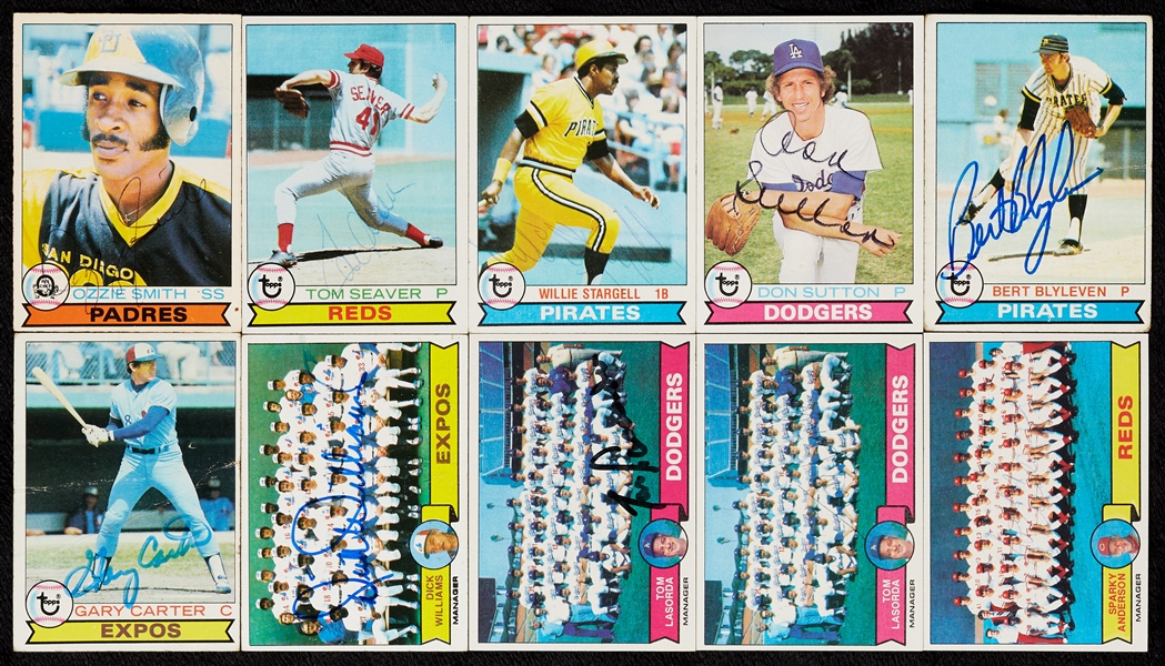 Signed 1979 Topps Baseball Card Group (533)