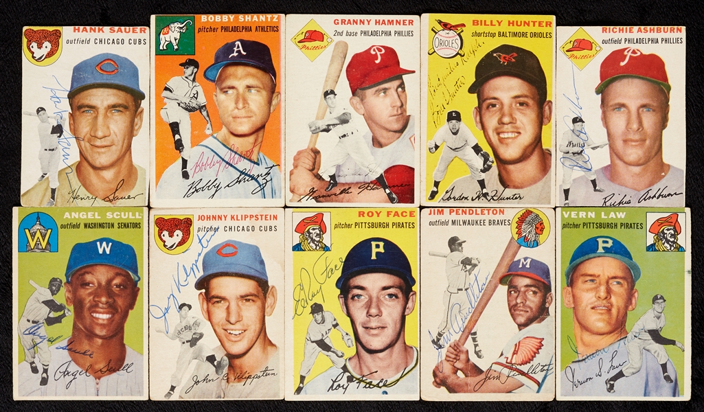 Signed 1953 & 1954 Topps Group (45)