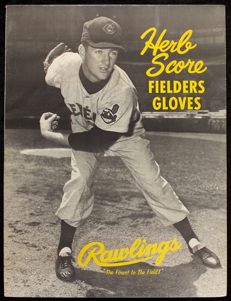 Herb Score 1950s Rawlings Glove Advertising Poster