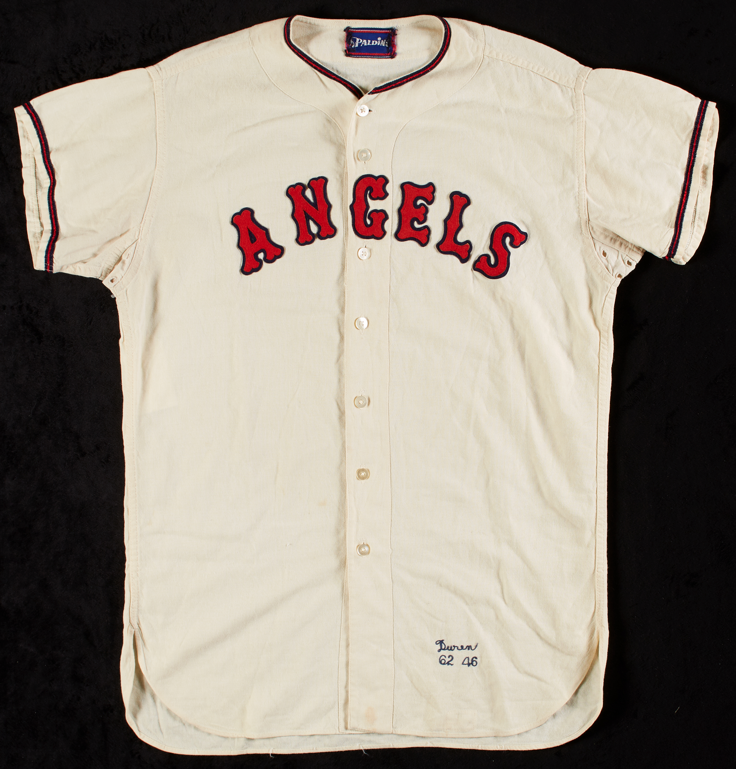 Lot Detail - Ryne Duren 1962 Los Angeles Angels Home Jersey (MEARS 9.5)