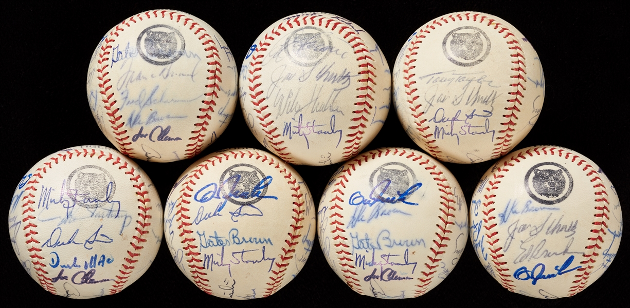 1973 Detroit Tigers Team-Signed Baseball Group (7)