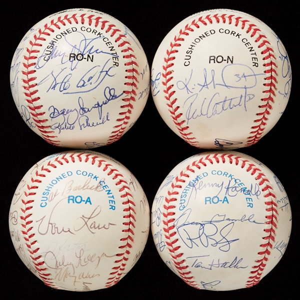 Old Timers Day Multi-Signed Baseball Group (4)