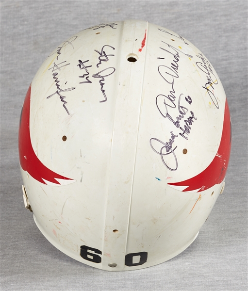 Barney Cotton 1980 St. Louis Cardinals Game-Used, Multi-Signed Helmet (8)