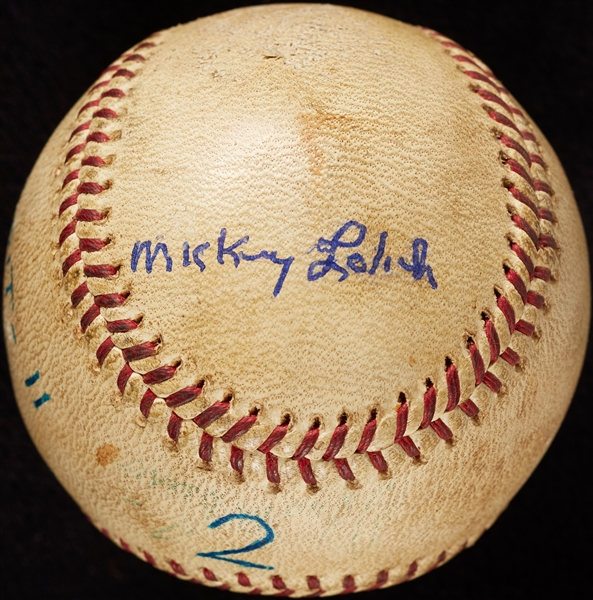 Mickey Lolich Career Win No. 2 Final Out Game-Used Baseball (6/23/1963) (BAS) (Lolich LOA)
